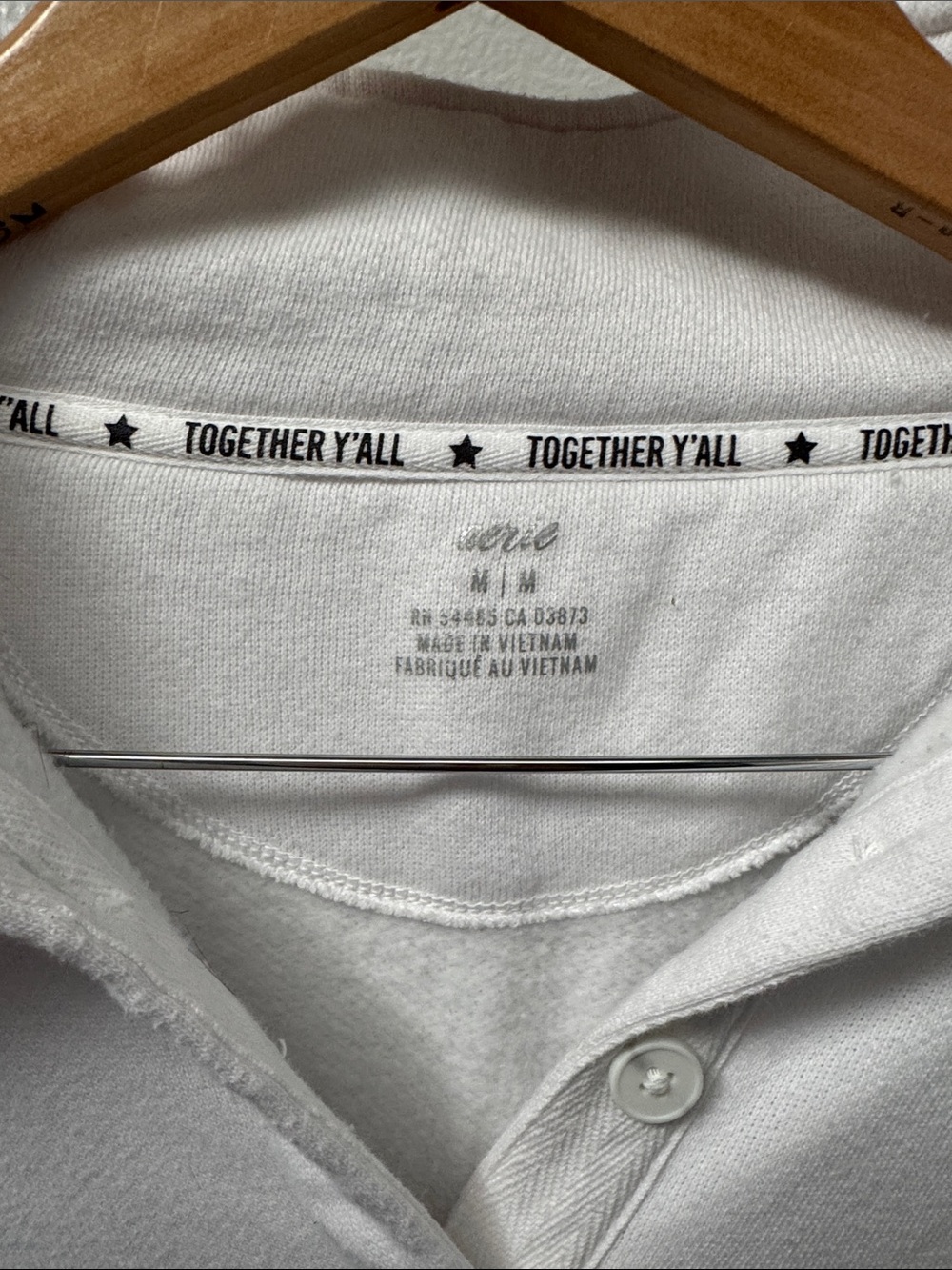 aerie White Cropped Collared Pullover - Picture 2 of 4